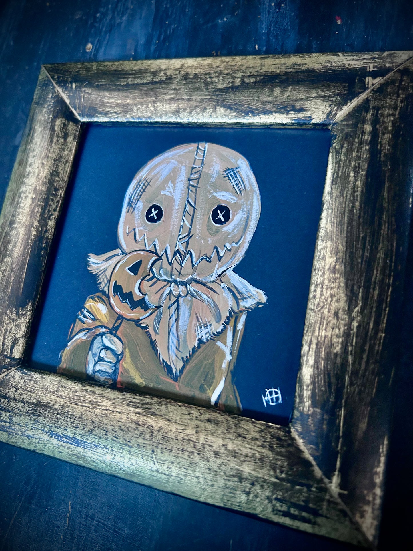 Original Framed Acrylic Painting  - Sam - Trick ‘r’ Treat