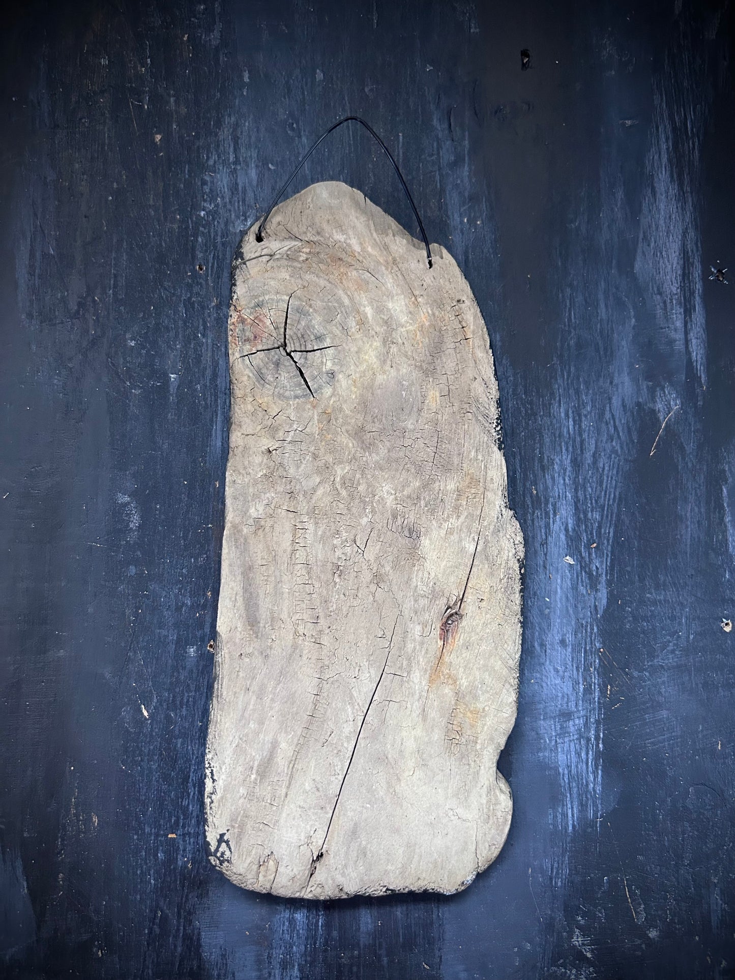 Hand Painted Driftwood Plaque - Anchor