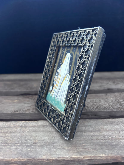Original Framed Acrylic Painting -  Lantern Ghost