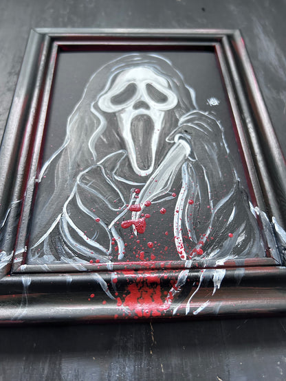 Original Framed Acrylic Painting   - Ghostface - Scream