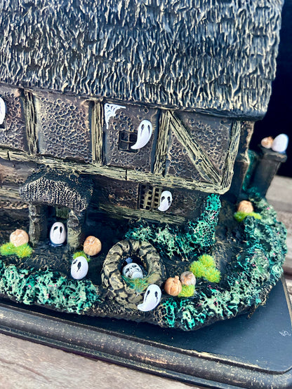 Large Upcycled Haunted House Ornament