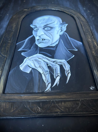 Original Framed Acrylic Painting  - Nosferatu