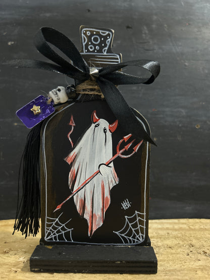 Hand Painted Freestanding Potion Bottle Plaque