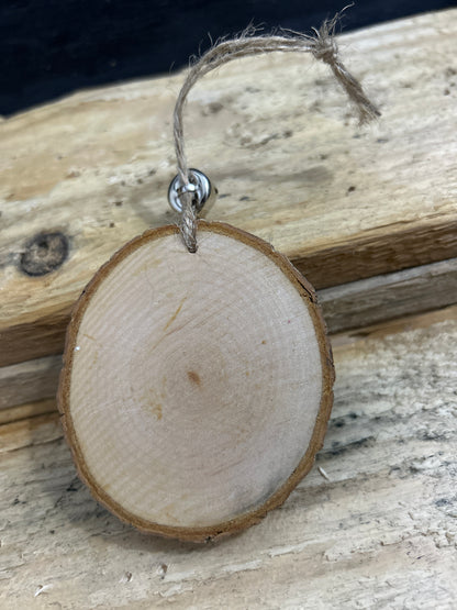 Hand Painted Creepmas Wood Slice Decoration