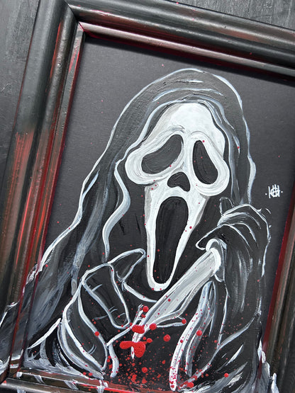 Original Framed Acrylic Painting   - Ghostface - Scream