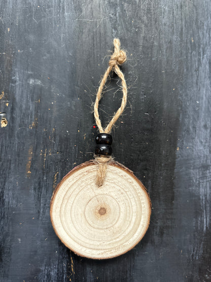 Small Hand Painted Wood Slice