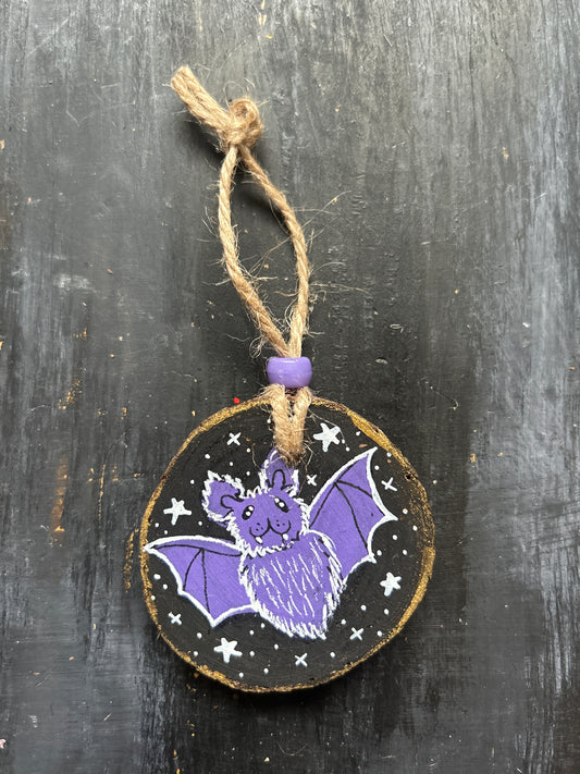 Small Hand Painted Wood Slice