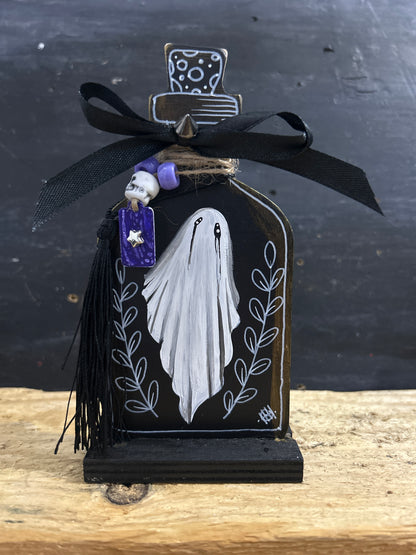 Hand Painted Freestanding Potion Bottle Plaque