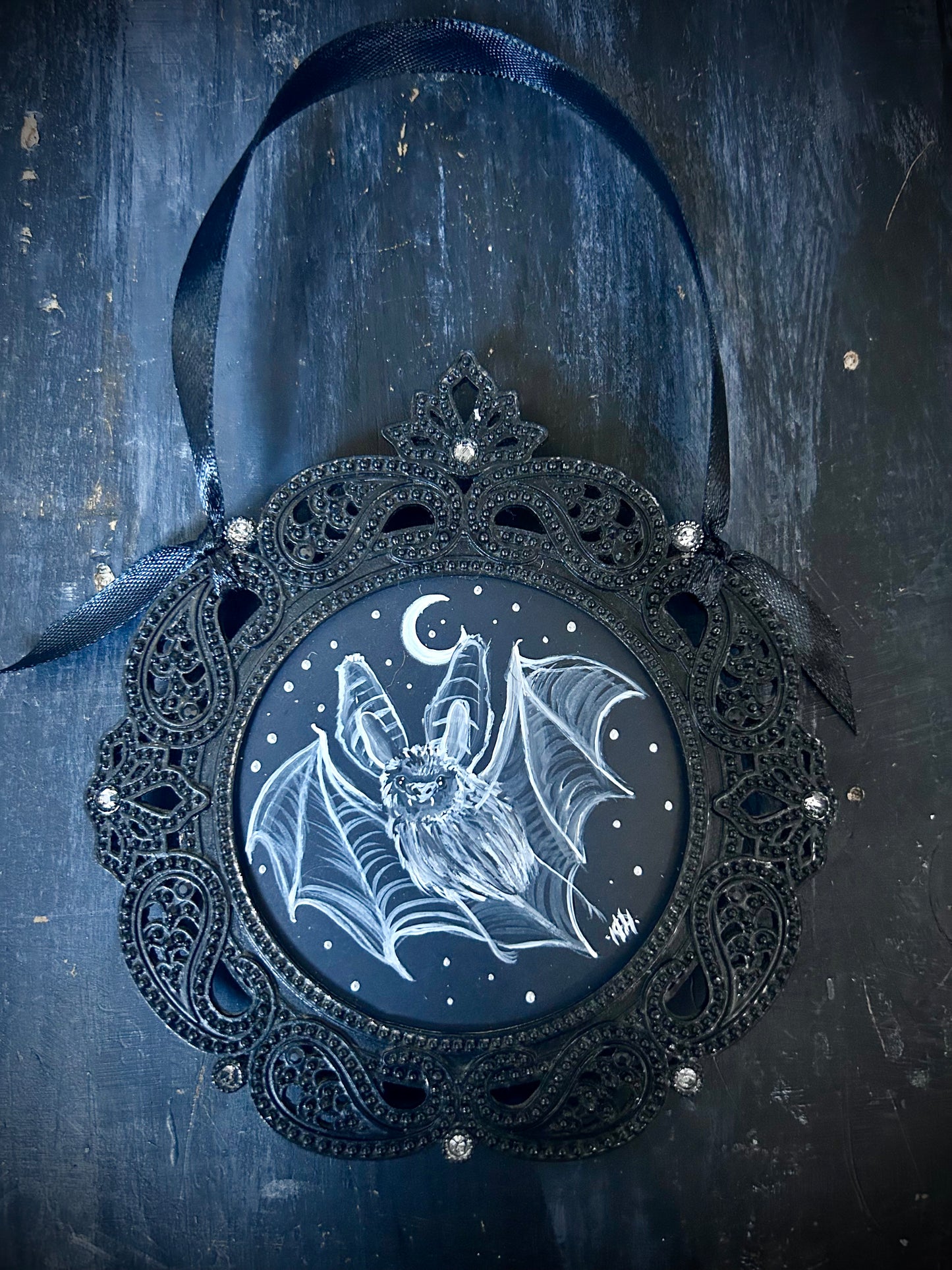 Original Framed Acrylic Painting  - Bat