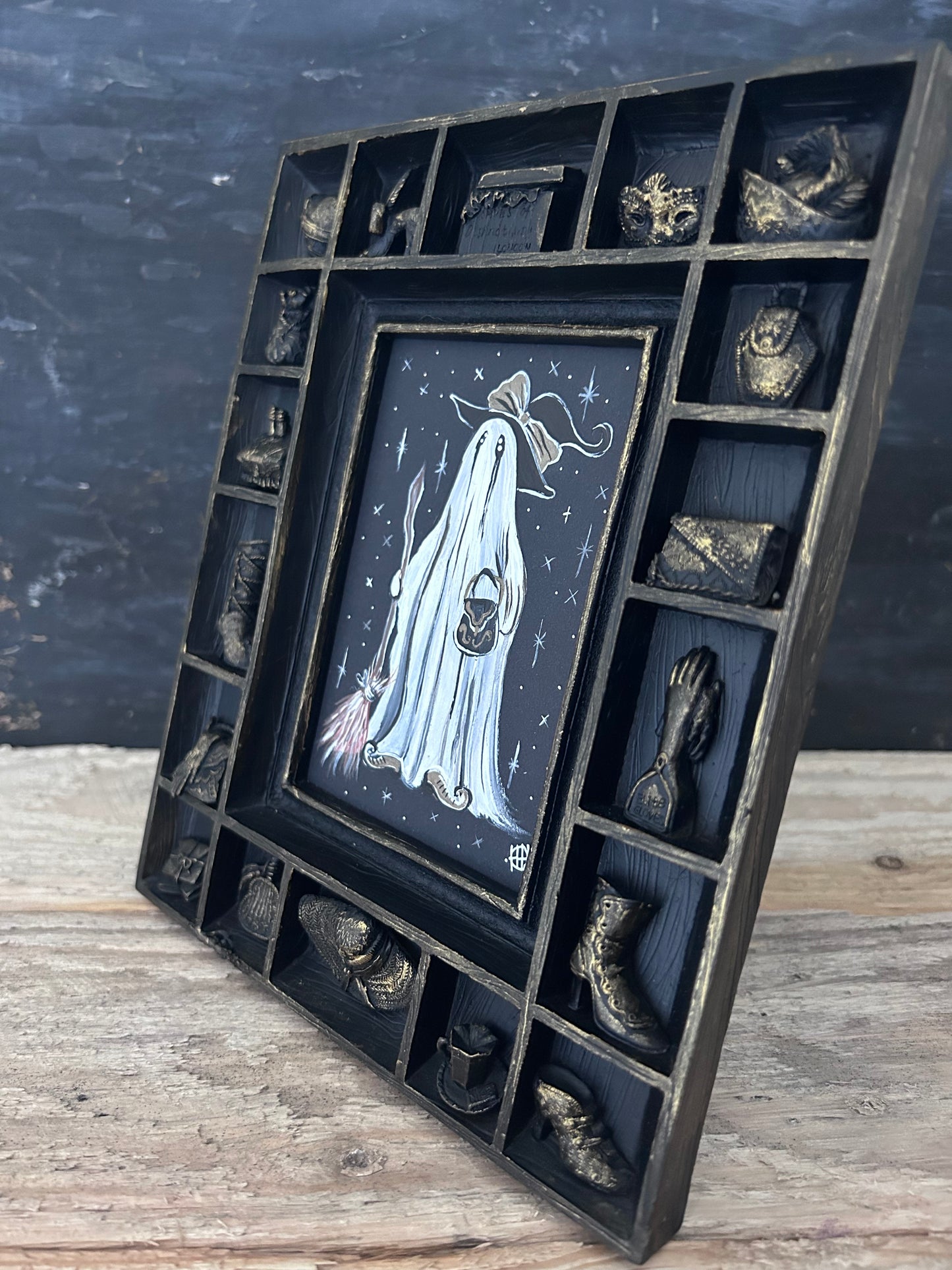 Original Framed Painting - Witches Wardrobe