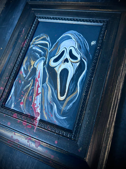 Original Framed Acrylic Painting  - Ghostface - Scream