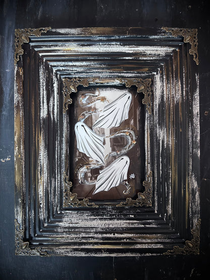 Framed Hand Painted Vintage York Shambles Postcard