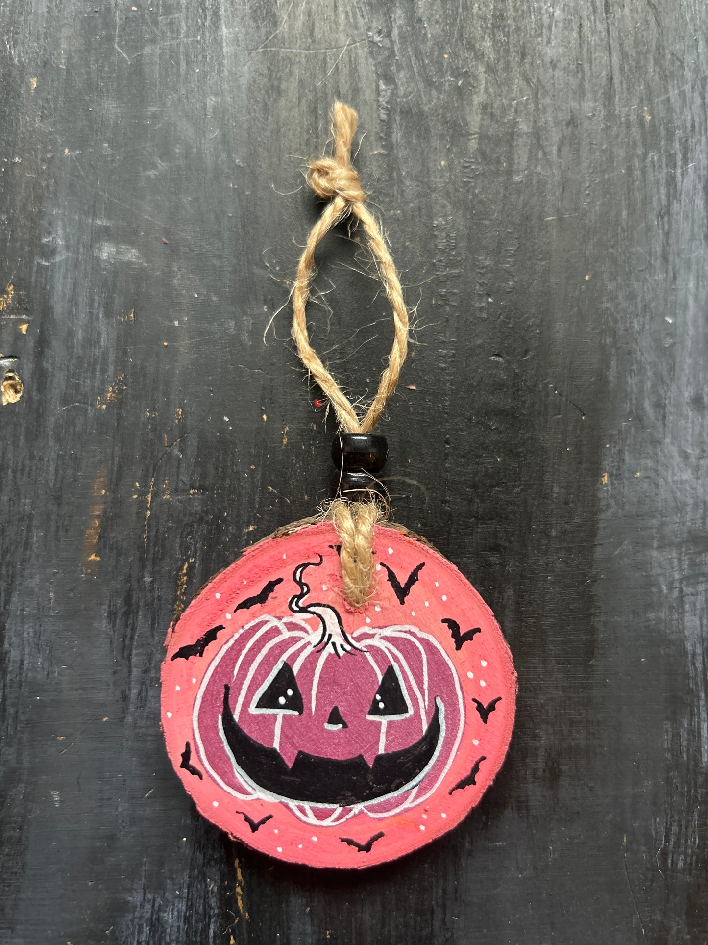 Small Hand Painted Wood Slice