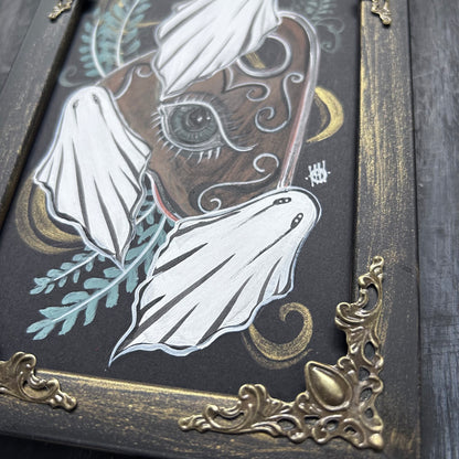 Original Framed Acrylic Painting - Ouija Ghosts
