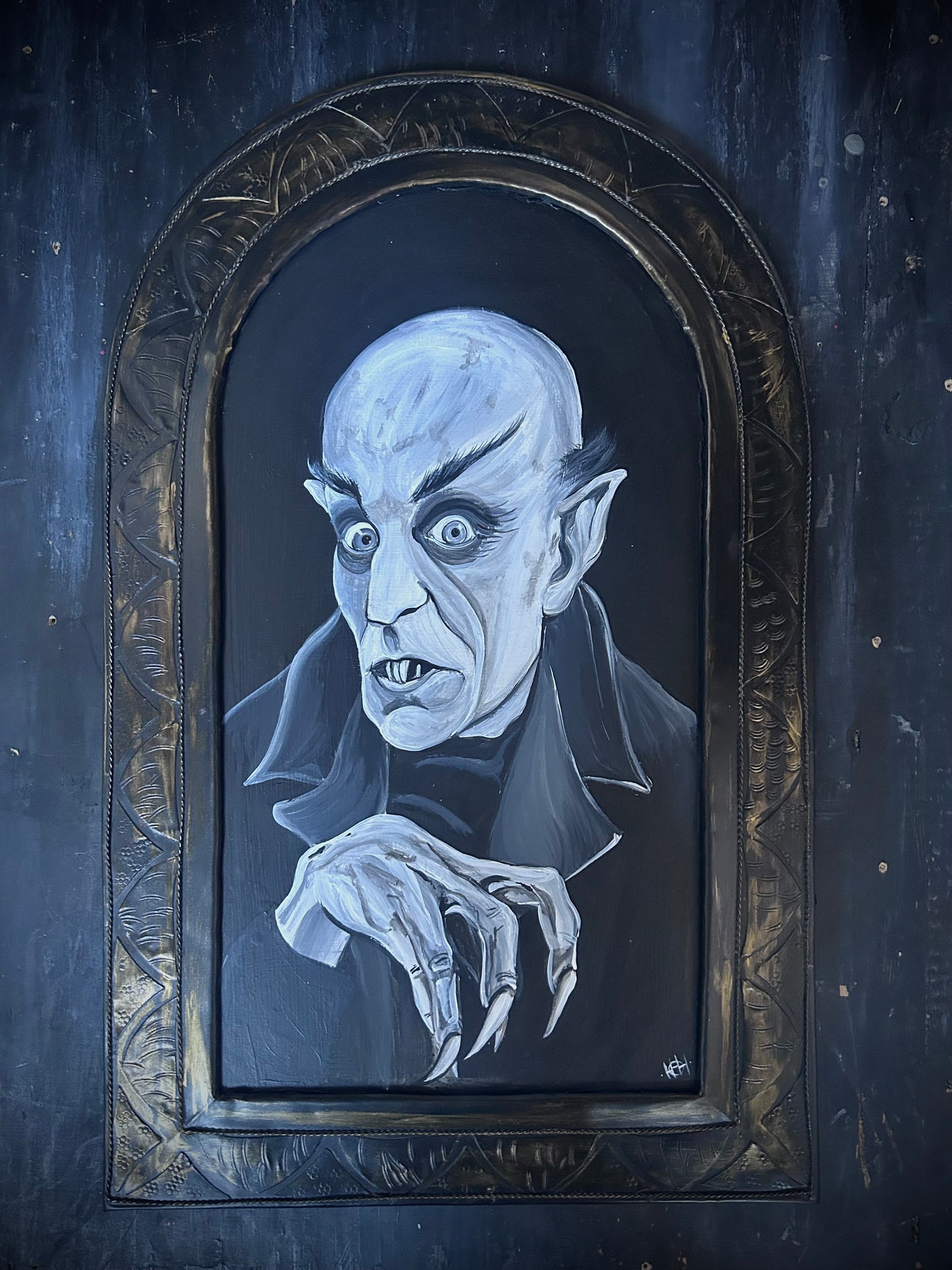 Original Framed Acrylic Painting  - Nosferatu