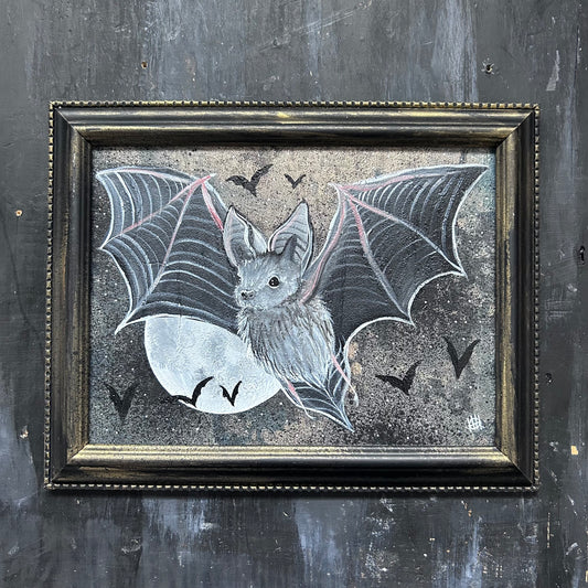 Original Framed Acrylic Painting -  Bat
