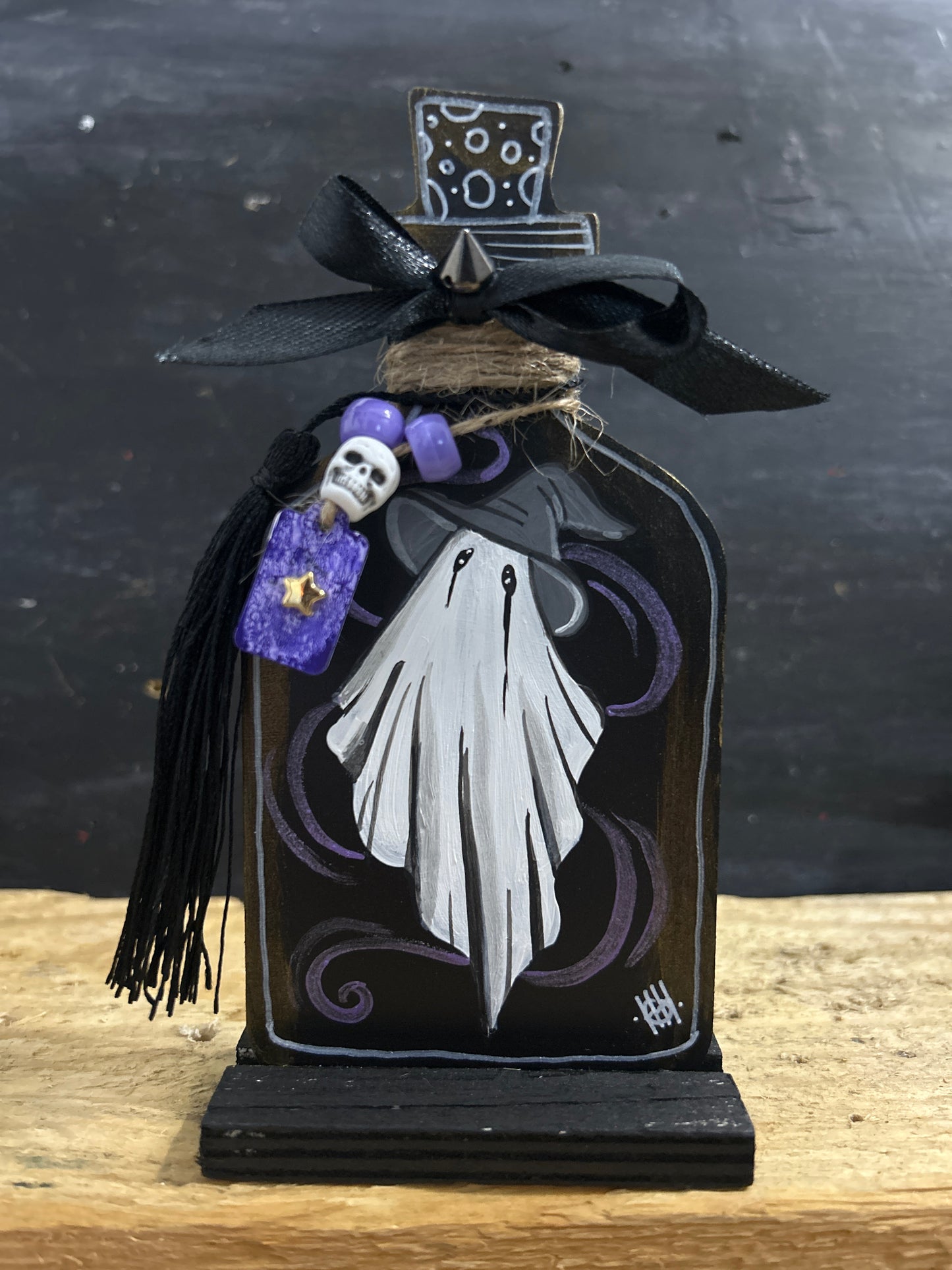 Hand Painted Freestanding Potion Bottle Plaque