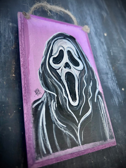 Original Framed Acrylic Painting on Plaque - Ghostface - Scream