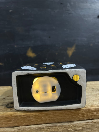 Hand Painted Creepmas Ceramic Led House