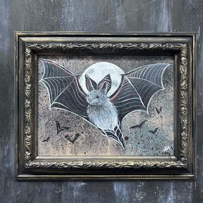 Original Framed Acrylic Painting -  Bat