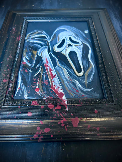 Original Framed Acrylic Painting  - Ghostface - Scream