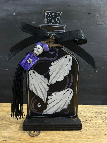 Hand Painted Freestanding Potion Bottle Plaque