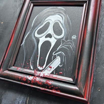 Original Framed Acrylic Painting   - Ghostface - Scream