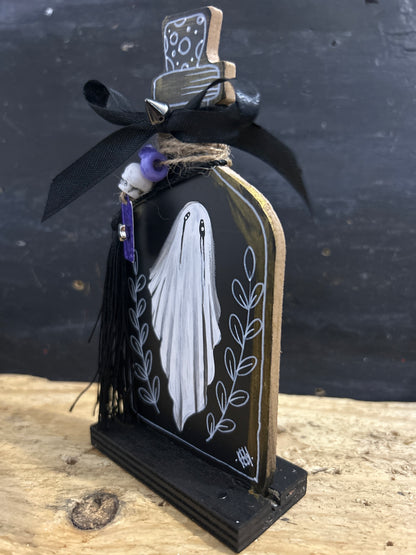 Hand Painted Freestanding Potion Bottle Plaque